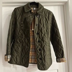 Brand New Authentic Burberry Equestrian Style Olive Green Jacket W/ Tags